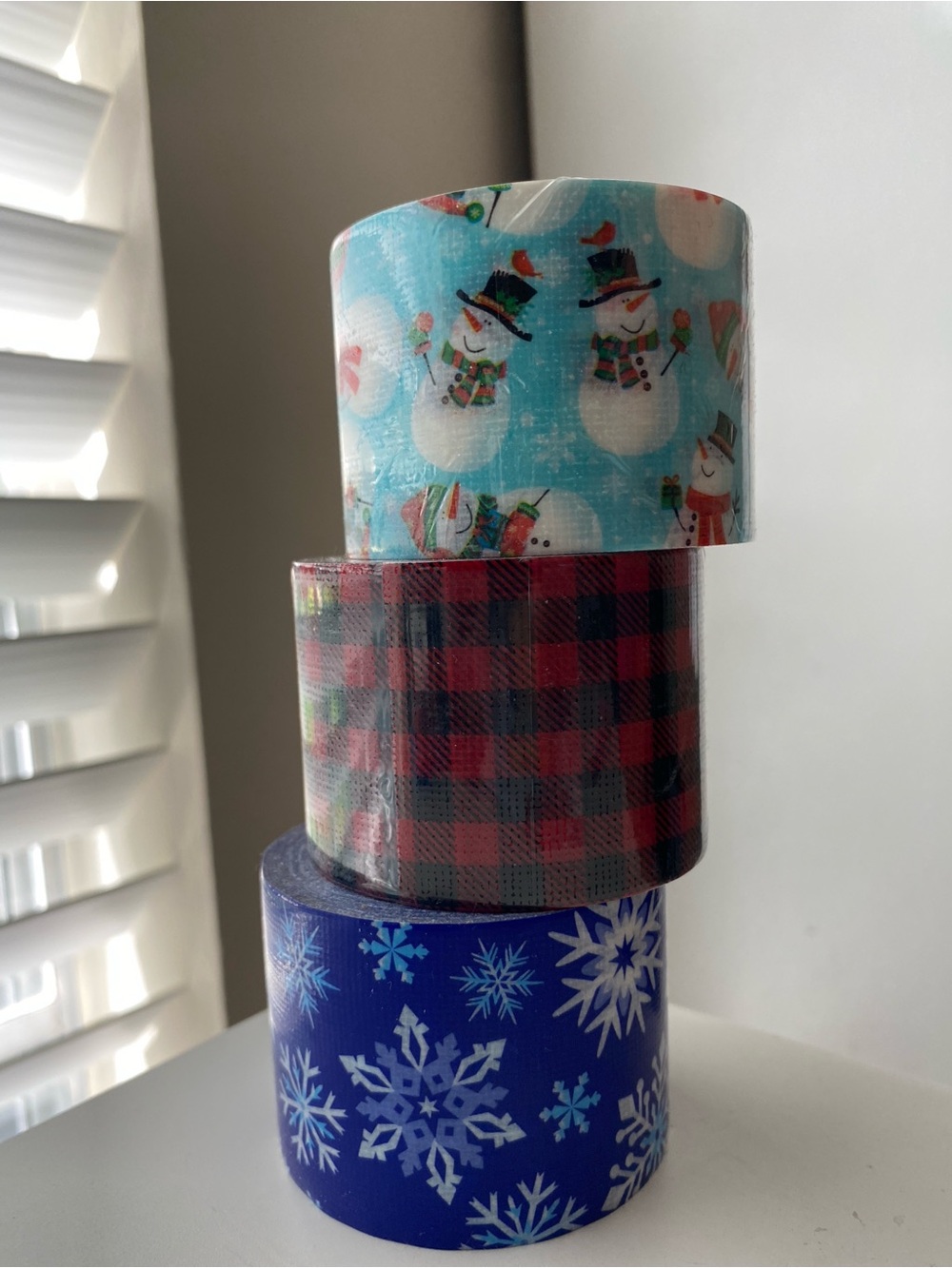 Christmas Printed Duct Tape 3-Pack 2"x10yard, Iconikal Holiday Gift Wrap